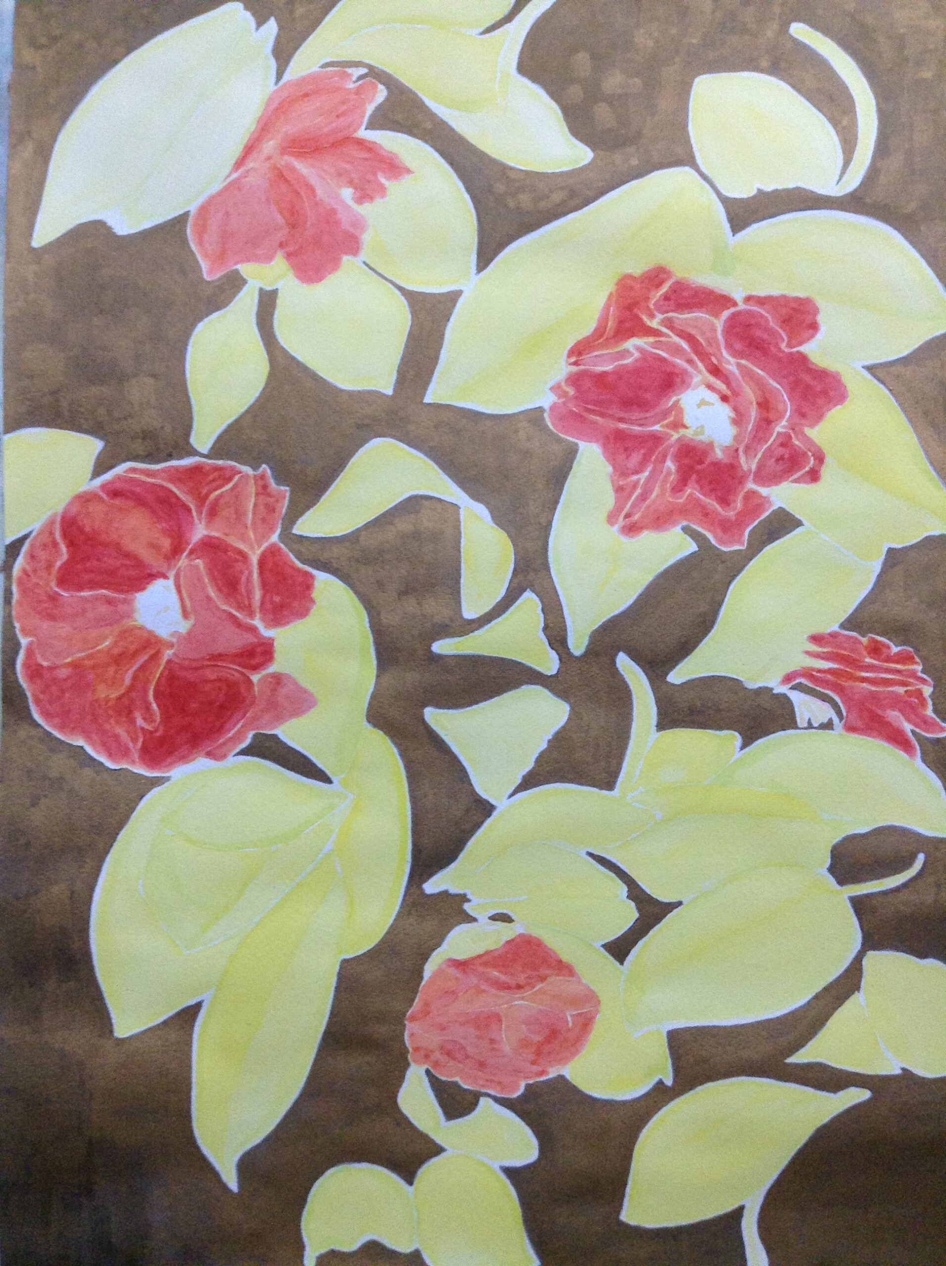 impression Art、墨、京都顔彩、ワトソン紙、