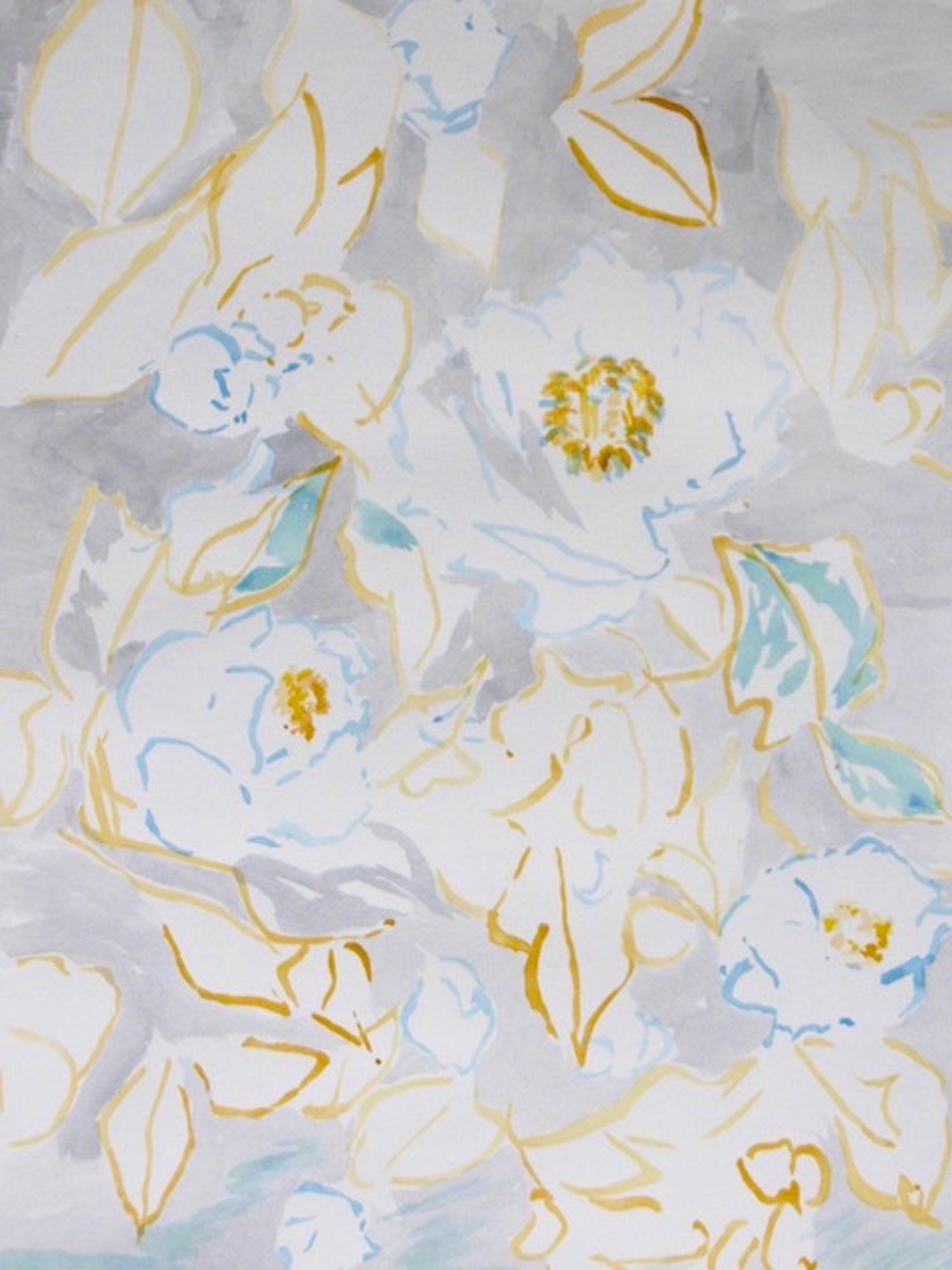 海に向かって咲く椿をシンプルに、impression art ,